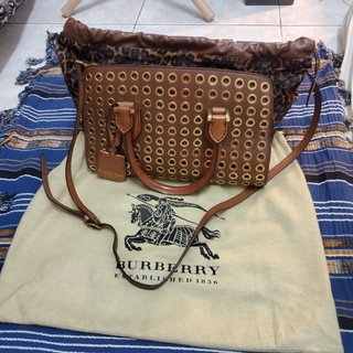 burberry 馬毛豹紋水餃 手提側背兩用包