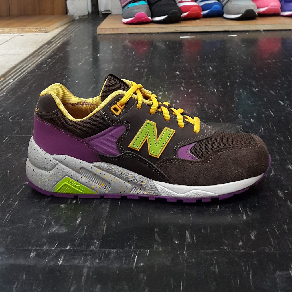 NEW BALANCE nb 580 MRT580BD 棕色 咖啡色 黃色 潑墨 麂皮 輕量化 慢跑鞋
