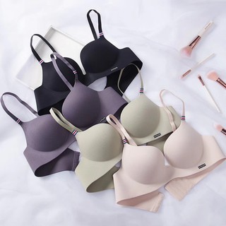 英倫冰絲 內衣一片式無痕無鋼圈性感集中爆乳上託少女