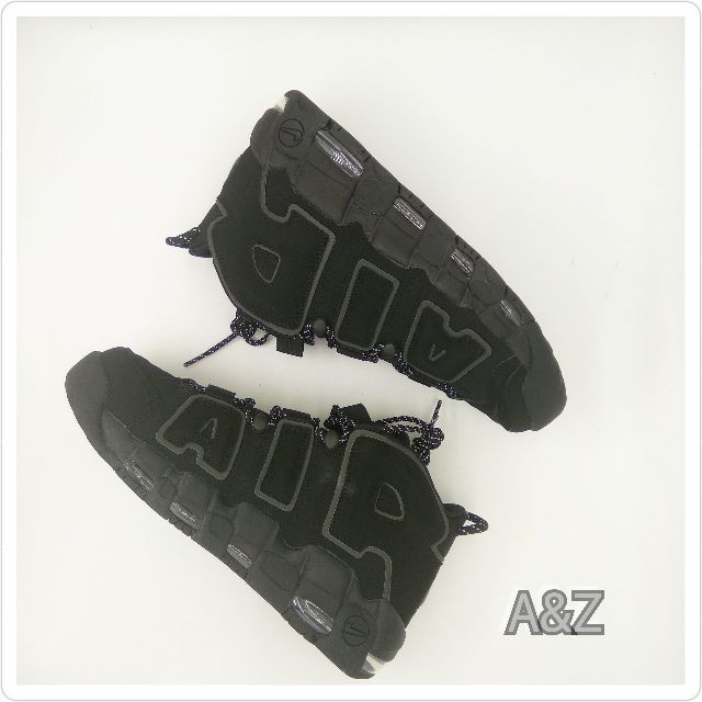 A&amp;Z[代購區]Nike Air More Uptempo   全黑 3M反光 414962-004 大air
