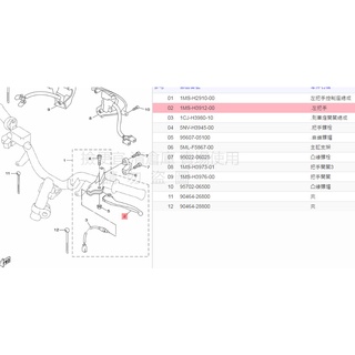 撿便宜 料號:1MS-H3912-00 YAMAHA山葉原廠部品 左把手左把手 左邊 剎車拉桿煞車拉桿 新勁戰三代