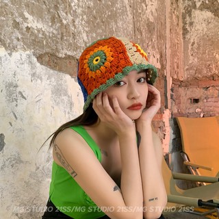 木瓜製品MG STUDIO/民族風復古個性針織帽子女夏天編織鏤空透氣冷帽包頭帽毛帽