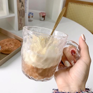 霧面冰川手把玻璃杯 | 高質感冰霧咖啡杯 | Ins風格設計 | 多功能玻璃杯 | 休閒飲品必備 | 小芭梨選物