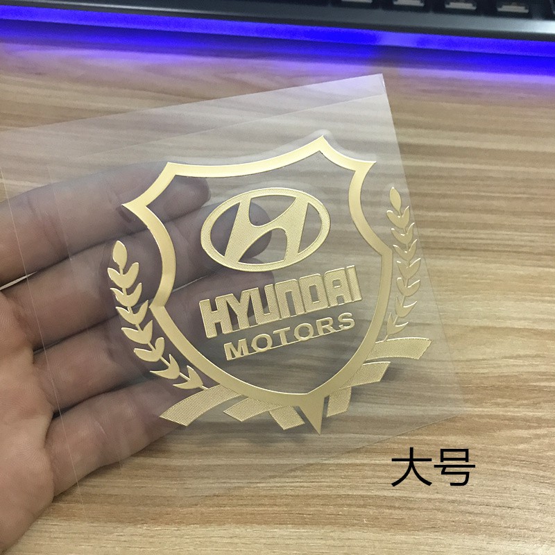 HYUNDAI 現代 金屬 鏤空 側標 車貼 貼標 三角窗 貼紙 改裝 車標 TUCSON IX35 ELANTRA