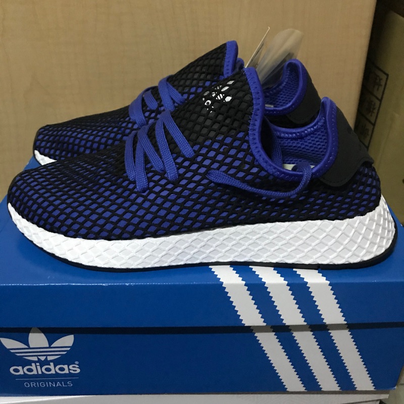 全新 ADIDAS DEERUPT RUNNER 深藍色 網狀編織 慢跑鞋 B41764 US9