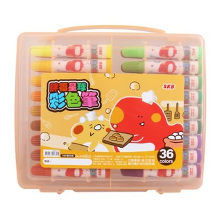 【鑫鑫文具】SKB CL-210 36色彩色筆 塑盒外殼