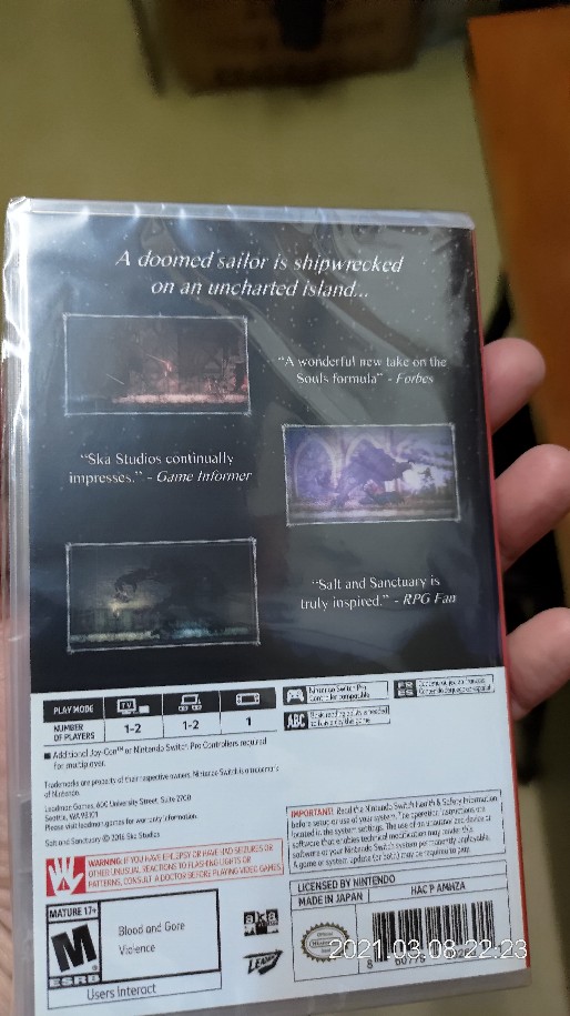 Switch 鹽與聖所淹沒之書版中文美版ns Salt And Sanctuary Drowned 全新未拆現貨 蝦皮購物