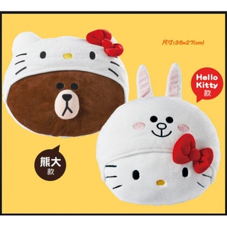 7-11 HELLO KITTY X LINE FRIEND 絨毛玩偶 抱枕 娃娃 熊大 KITTY