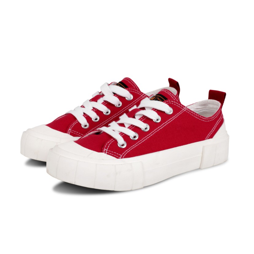 BOX&amp;COX 韓國 紅色厚底帆布鞋 餅乾鞋