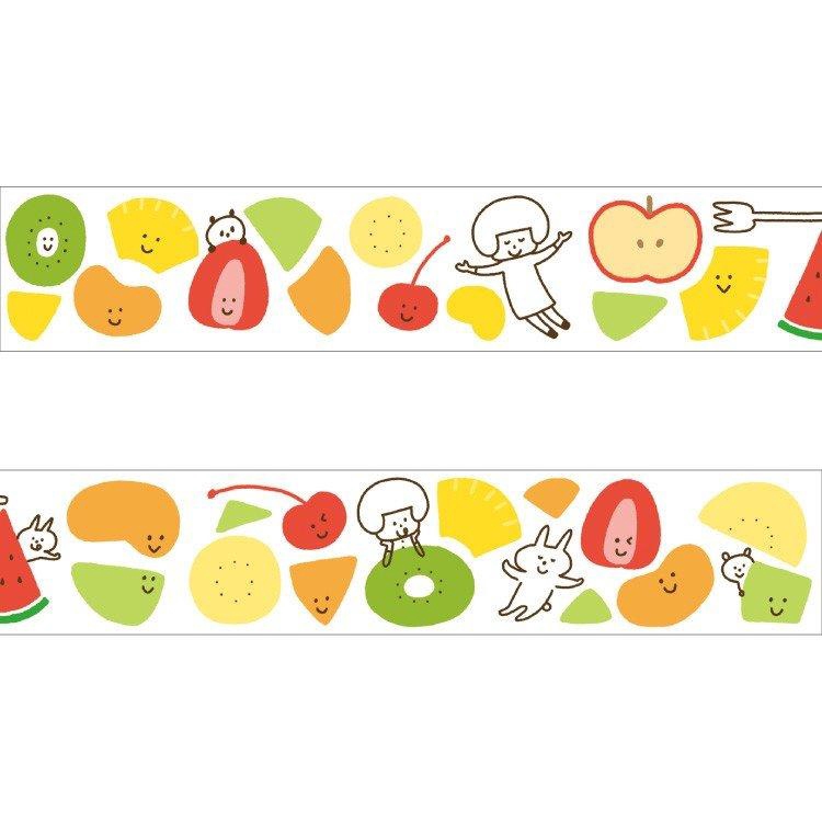 日本 PAPIER PLATZ Mizutama 和紙裝飾膠帶/ 水果　eslite誠品