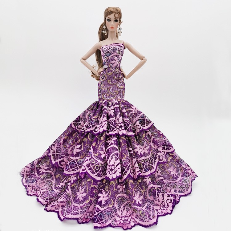 2023-12-30編號02奇異果芭比屋~美人魚禮服.多層次蛋糕造型美人魚婚紗~紫色