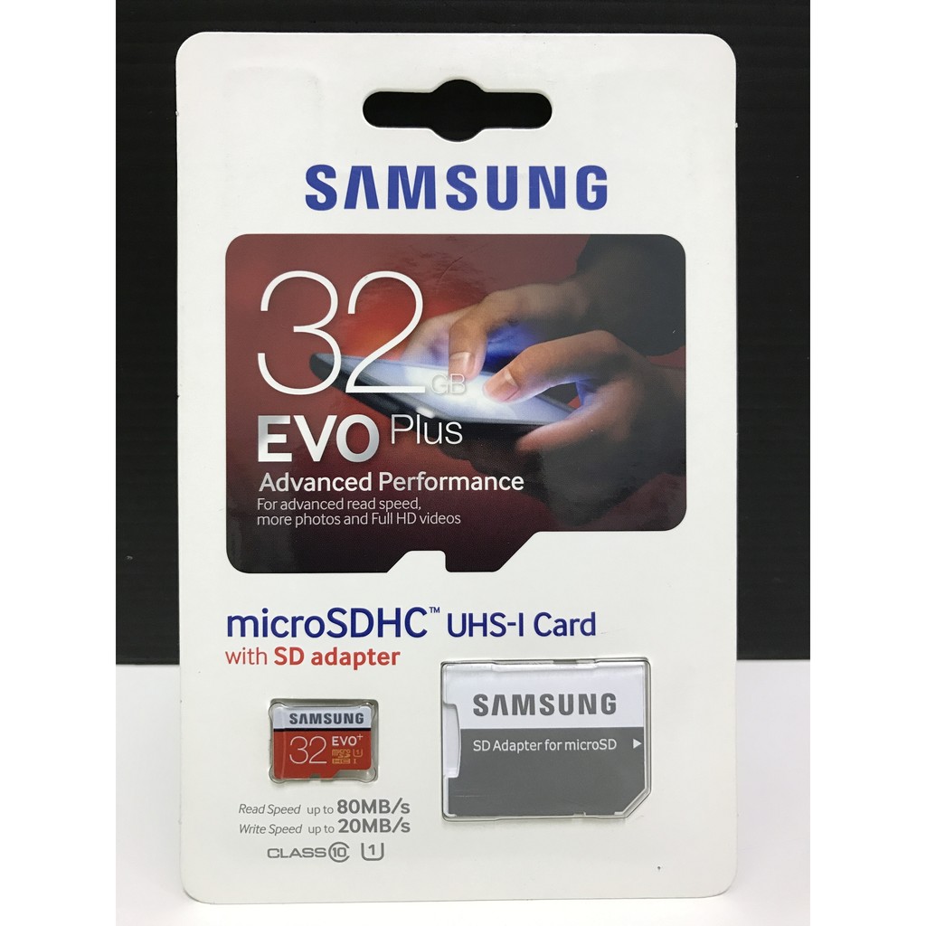 全新 三星 EVO+ Plus 32G 記憶卡 32GB microSDHC UHS-I U1 Class10 C10