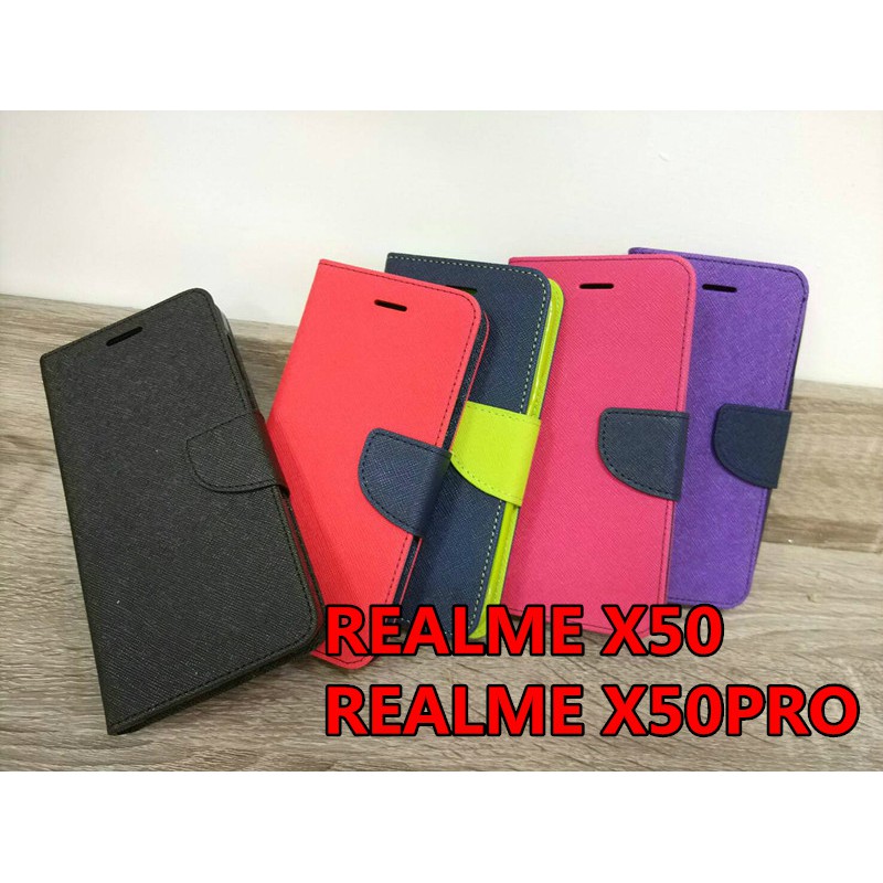 Realme X50/REALME X50PRO/REALME 9I/9PRO/9PRO+馬卡龍撞色皮套經典雙色