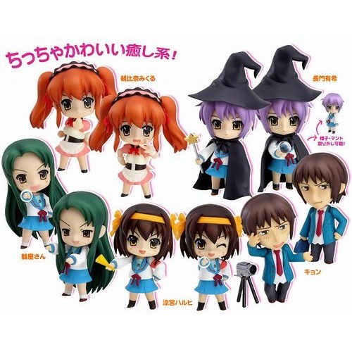 夏本舖 日版gsc 小黏土人1 涼宮春日憂鬱長門朝比奈鶴屋制服魔法激奏q版大全11款盒玩 蝦皮購物