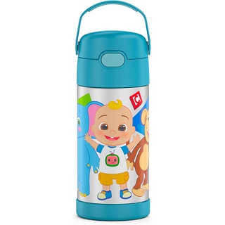 *啵比小舖*美國Thermos膳魔師最新 COCOMELON 兒童有提把保溫吸管水壺 保溫瓶 不鏽鋼真空保溫瓶