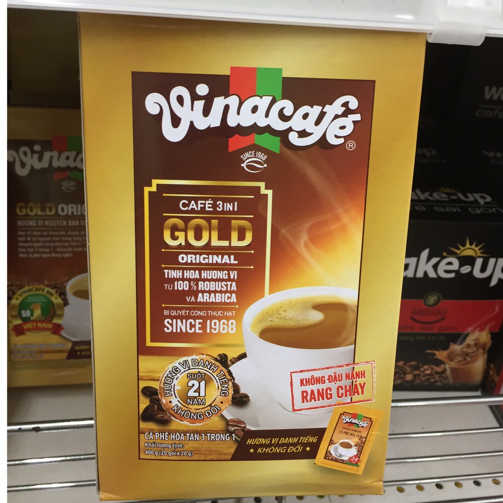 超低價 越南進口 🇻🇳 威拿 vinacafe 金色 盒裝 三合一 即溶咖啡 Gold Original