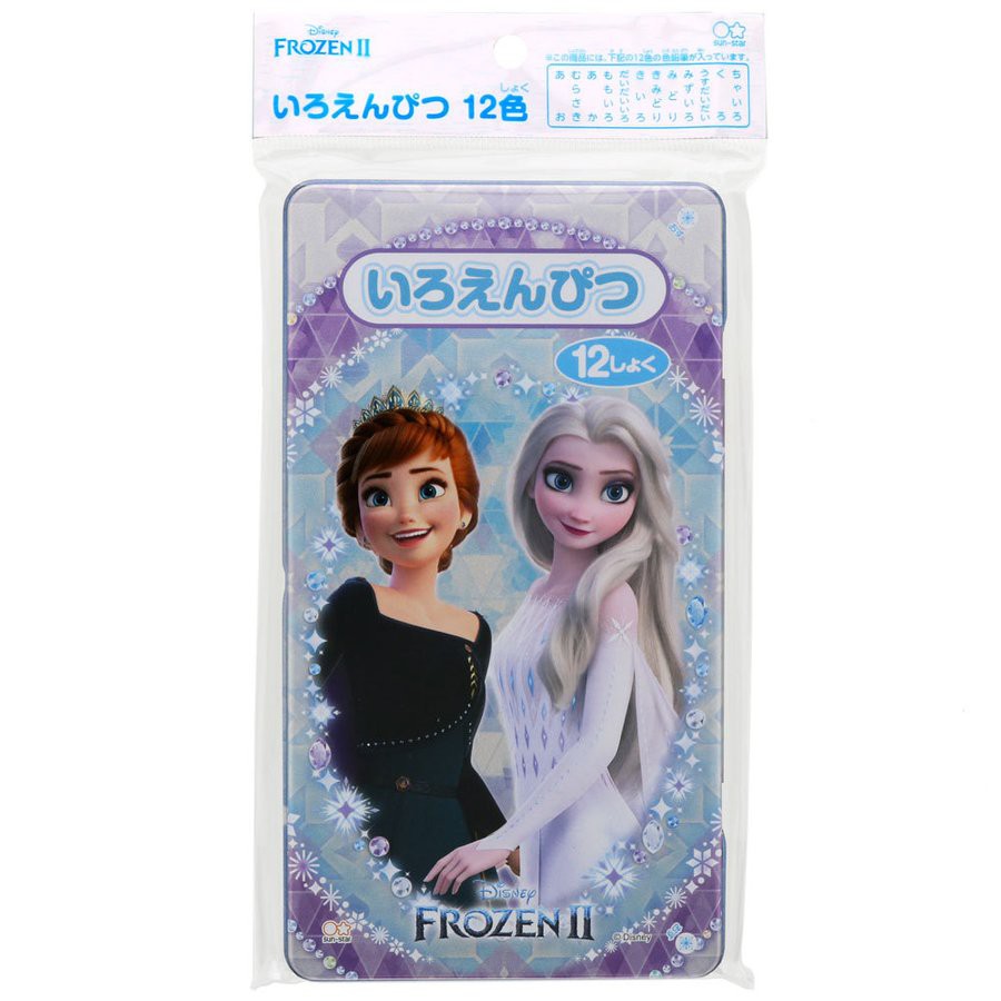 日本製  Frozen 冰雪奇緣 (12色) 彩色鉛筆 Anna Elsa 色鉛筆 迪士尼【時時購-居家生活選物店】