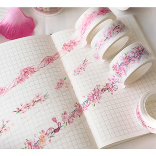 <阿柑>R2[紙染][櫻花系列] 和紙膠帶 寬版 DIY手帳日記相本裝飾 卡片裝飾貼 文具