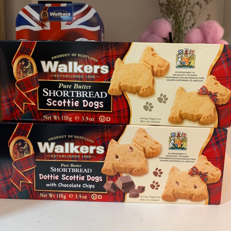 現貨在台《Walkers》英國蘇格蘭皇家奶油梗犬動物造型餅乾