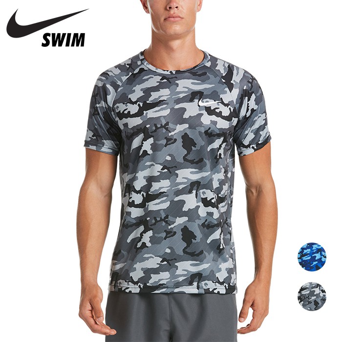 NIKE Camo 成人男性迷彩短袖防曬衣 防曬T恤 運動上衣 UPF40+ DRI-FIT 零碼出清 NESSA599