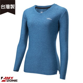 【A-MYZONE】台灣製 女款登山機能長袖上衣 馬拉松慢跑 防曬長袖上衣 瑜伽上衣｜快乾排汗 透氣防曬 3M反光