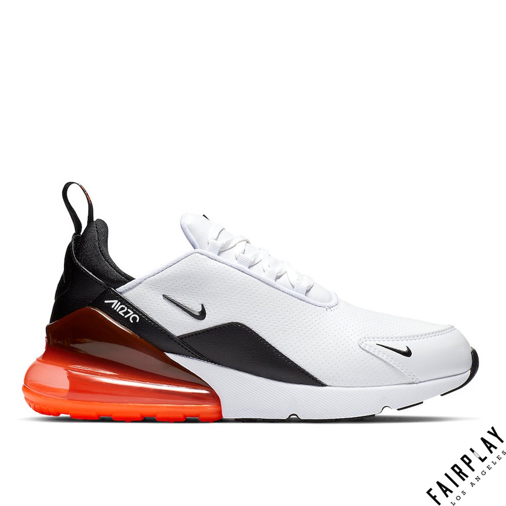 Nike Air Max 270 白 男鞋 皮革 氣墊 輕量 運動鞋 慢跑鞋 BQ6171-100