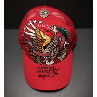 Ed Hardy 車繡 老鷹 圖騰 老帽 全新 潮帽 卡車帽 紅色 現貨 美國甜心屋