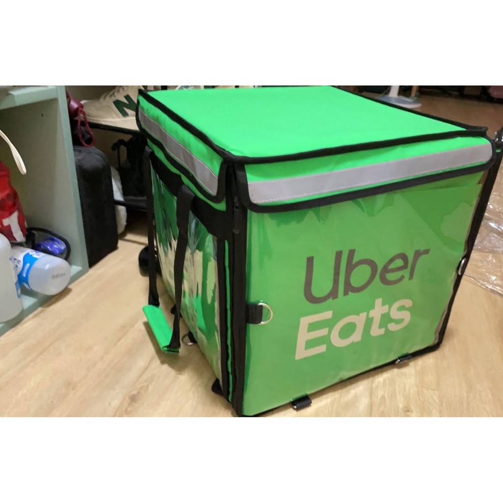 全新 Ubereats 官方保溫箱 保溫袋（綠）綠色外送箱 大箱 外送袋 食物保溫箱