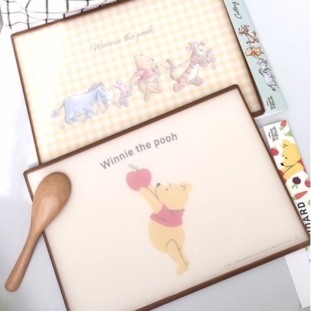 日本製 小熊維尼 止滑 砧板 雙面 日本代購 廚房 料理 親子 格紋 蘋果 輕量砧板