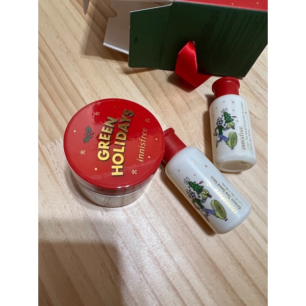 【出清再降】innisfree綠茶籽保濕霜組 綠色聖誕禮盒