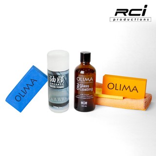 Olima 汽車玻璃鍍膜diy 完美組合除油膜歸零劑30ml 100ml 玻璃鍍膜組二件組撥水劑除水痕 蝦皮購物