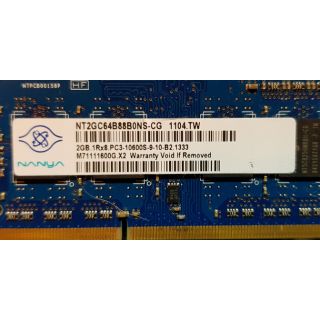 Nanya ddr3-1333 2Gb 筆電記憶體
