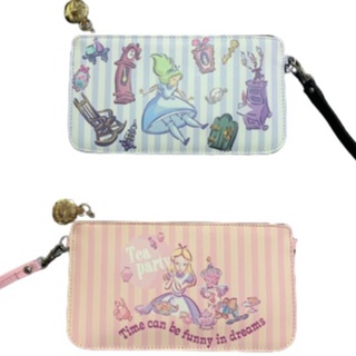 正版🎀迪士尼公主系列愛麗絲 手機袋🎀 夢遊仙境 手繪橫式手機袋 手機包 手腕袋 手機套 手拿包 萬用袋