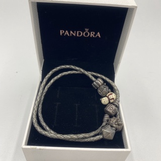 Pandora 皮繩+墜飾*5