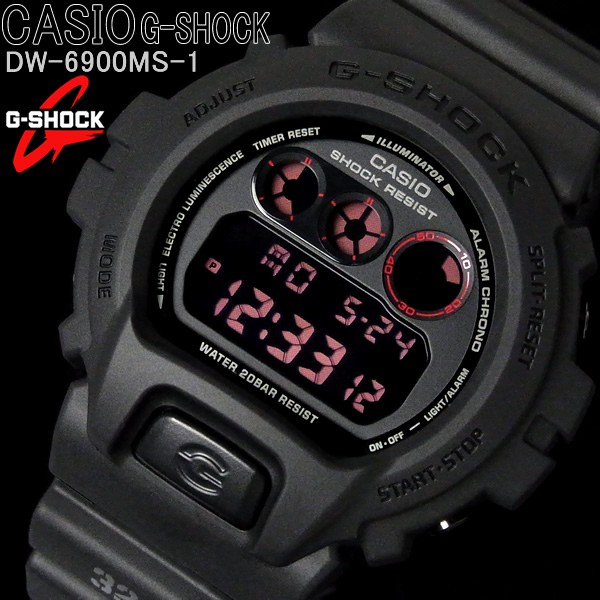 &lt;秀&gt;CASIO專賣店公司貨附保證卡及發票 G-SHOCK軍事武裝風DW-6900MS-1 D 防震防水200M~