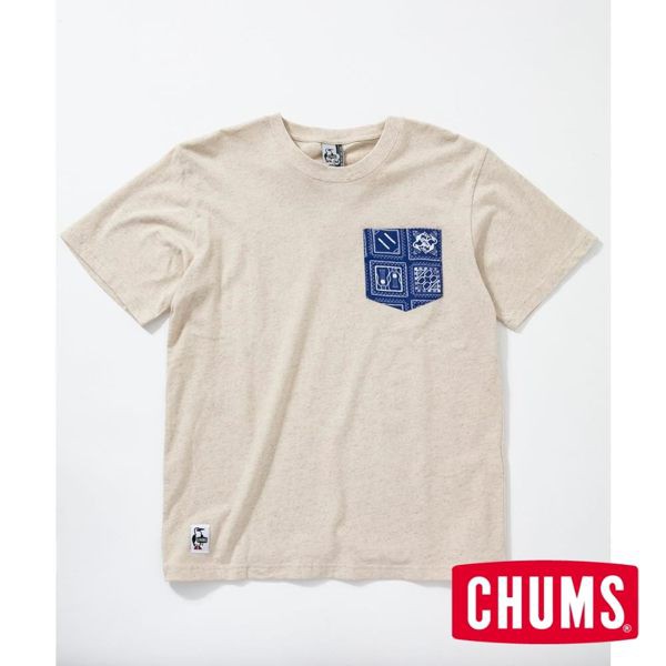 CHUMS Chumloha Pocket 女短袖T恤 米色-CH111518W002