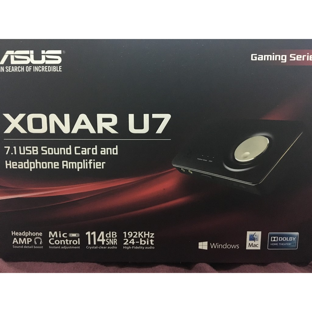 華碩ASUS XONAR U7 USB7.1音效卡