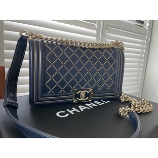 CHANEL金線琺瑯釦雜誌封面走秀款BOY