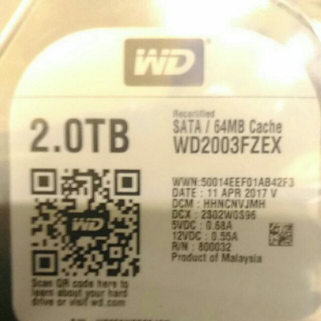 丁力先生請買Wd黑標2t硬碟