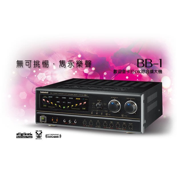 【音響倉庫】台灣製NaGaSaKi 數位迴音擴大機 BB-1 遙控BMB碼 250W營業場所指定機種