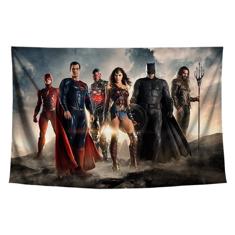 正義聯盟 Justice League 海報dc超人神力女超人蝙蝠俠閃電俠鷹女小丑等人物系列掛佈居家精美圖案掛畫 蝦皮購物