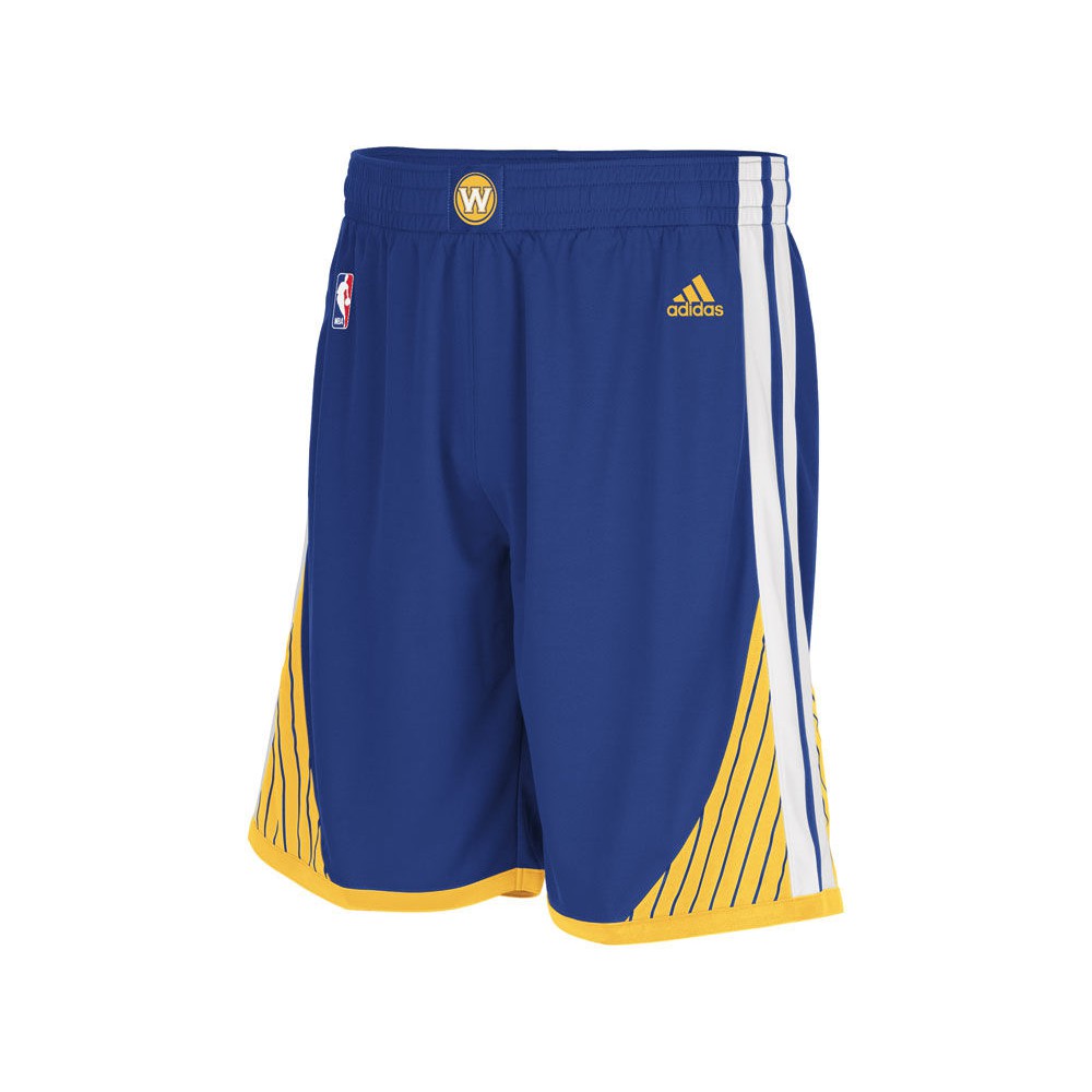 免運！NBA球褲 Golden State Warriors 勇士球褲藍 Adidas Swingman 全新含吊牌