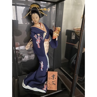 日本藝妓娃娃 末玄 收藏品 擺飾品 和服 扇子 附木牌