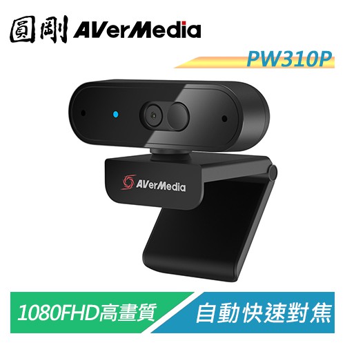圓剛 PW310P 1080p高畫質自動變焦網路攝影機 具備色彩配置調整 USB隨插即用【電子超商】
