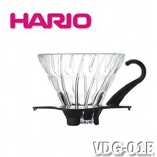 【鞋念】【HARIO】V60黑色01玻璃濾杯1~2杯 / VDG-01B 日本原裝進口