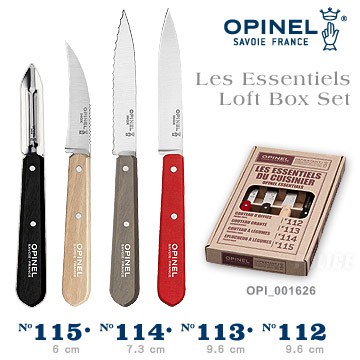 "台南工具好事多" OPINEL Les Essentiels 法國彩色不銹鋼廚房刀具4件組 #OPI_001626