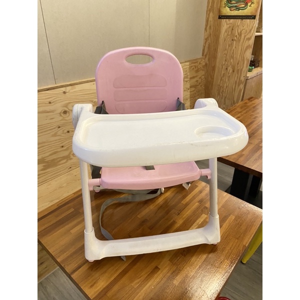 粉色 ZOE 折疊式兒童餐椅  攜帶式餐椅