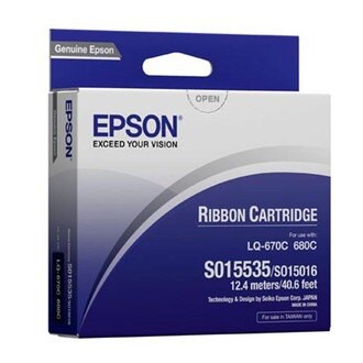 【OA補給站】EPSON S015535 原廠黑色色帶 適用:EPSON LQ-670C/LQ-680C