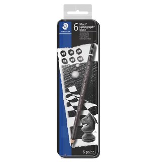 德國施德樓STAEDTLER MS100B-G6 黑桿素描專用鉛筆6入