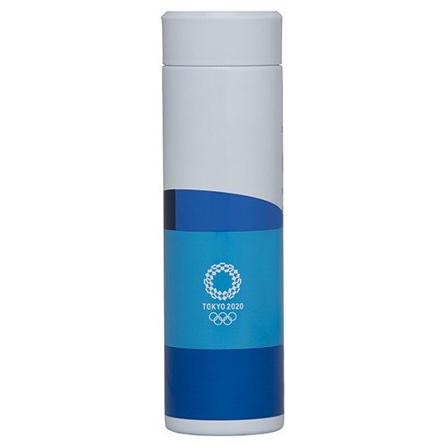 東京奧運 輕量型手持觀賽不銹鋼瓶 藍色 東奧 紀念品週邊官方商品 預估商品到貨需3週